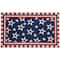 Blue &#x26; Red Patriotic Stars &#x26; Stripes Border Doormat